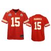 patrick mahomes game super bowl lvii youth red jersey