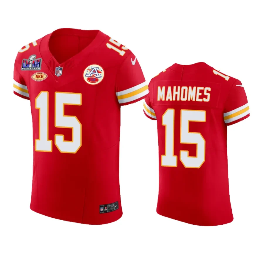 patrick mahomes ii chiefs jersey 2024 red vapor fuse super bowl lviii