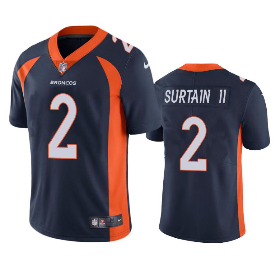 patrick surtain ii broncos navy vapor jersey