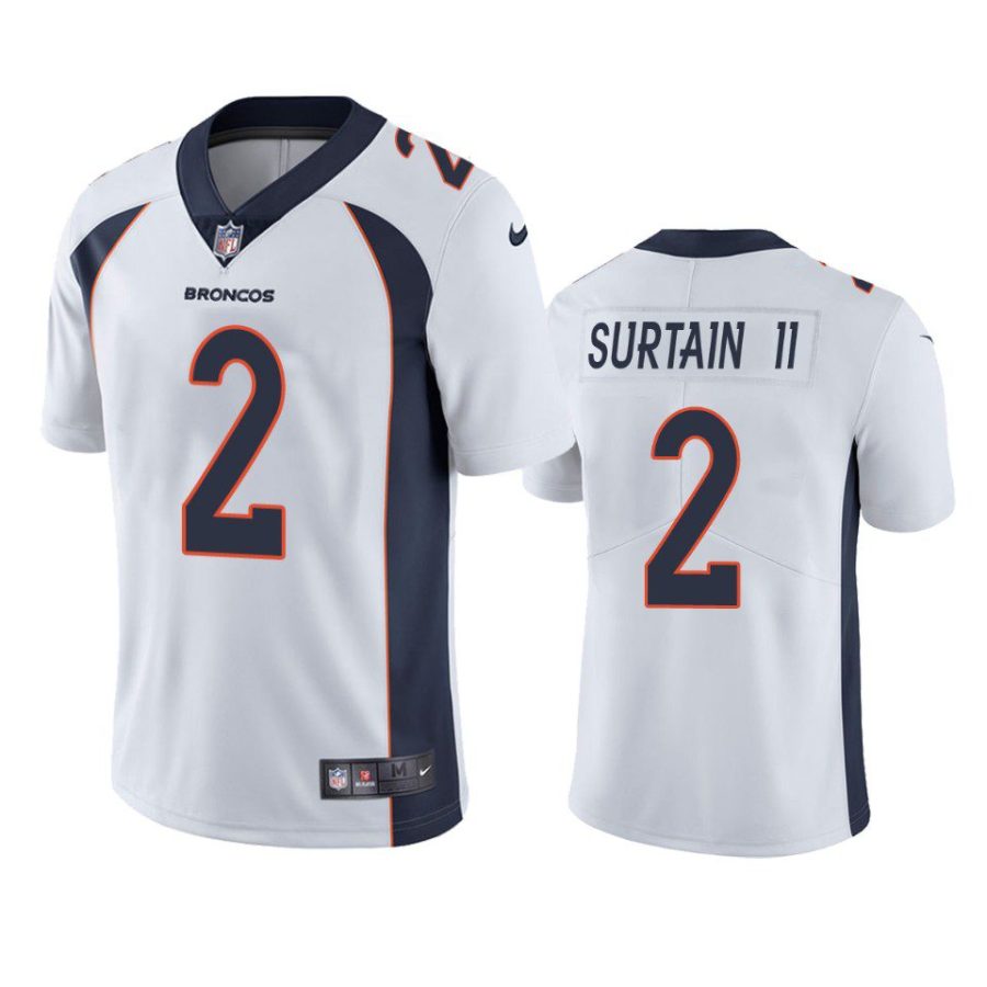 patrick surtain ii broncos white vapor jersey