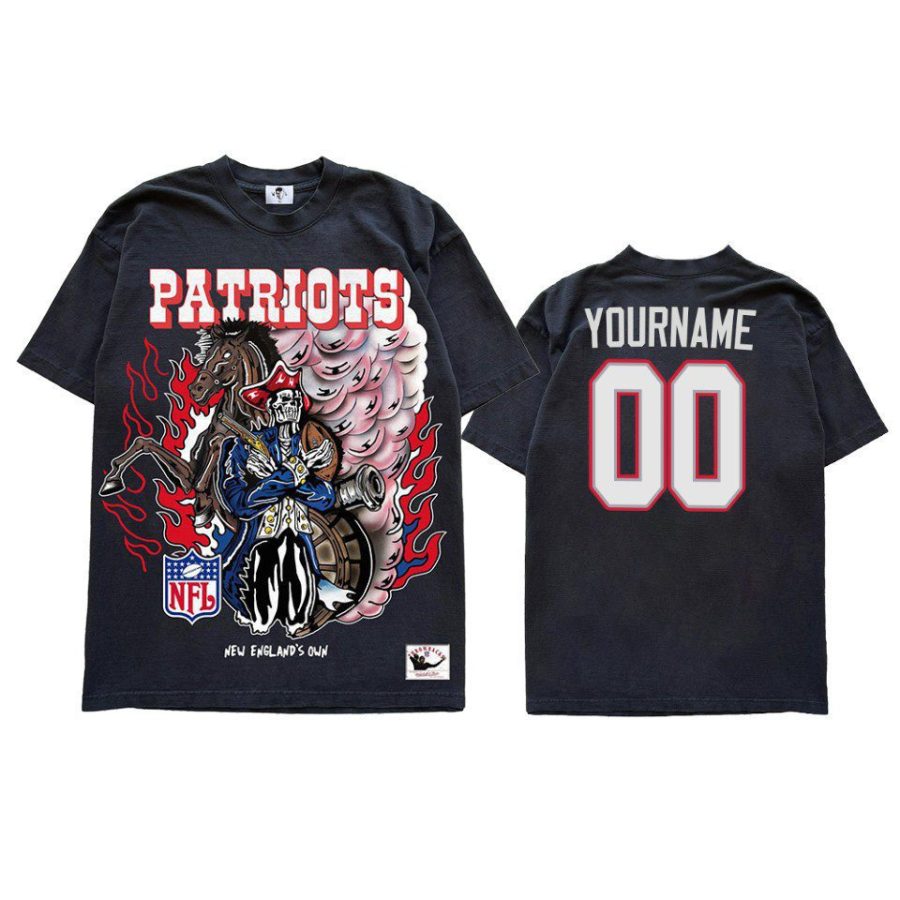 patriots custom black draft day warren lotas x nfl x mn t shirt