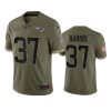 patriots damien harris olive limited 2022 salute to service jersey