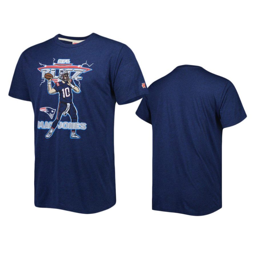 patriots mac jones navy nfl blitz homage t shirt