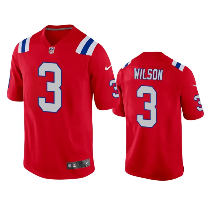 patriots mack wilson alternate game red jersey