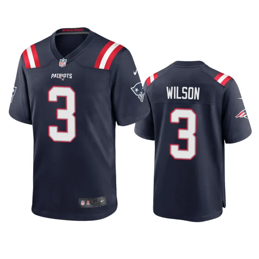 patriots mack wilson game navy jersey