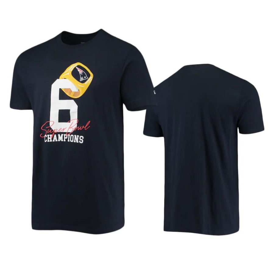 patriots navy local count rings t shirt