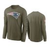 patriots olive 2022 salute to service long sleeve t shirt