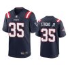 patriots pierre strong jr. game navy jersey