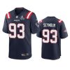 patriots richard seymour navy 2022 hall of fame jersey 0a