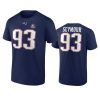 patriots richard seymour navy hall of fame name number t shirt