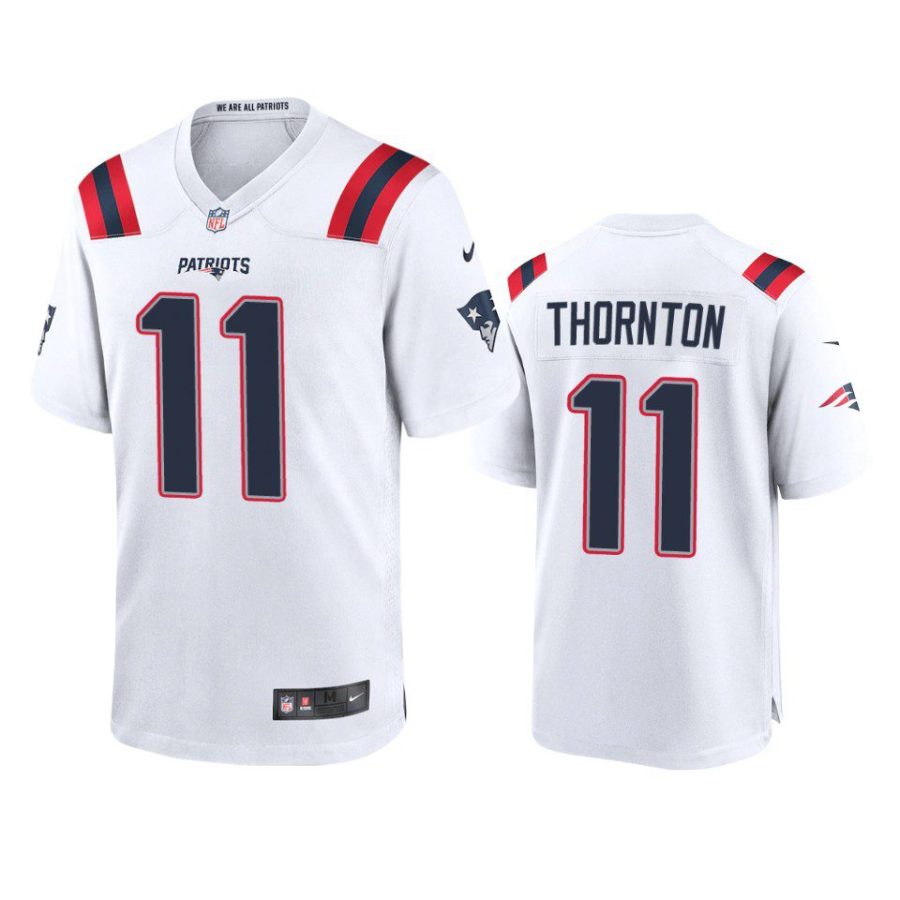 patriots tyquan thornton game white jersey