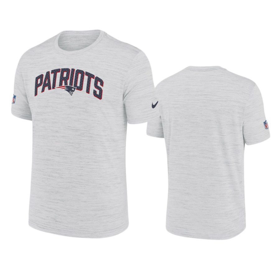 patriots white velocity athletic stack performance t shirt