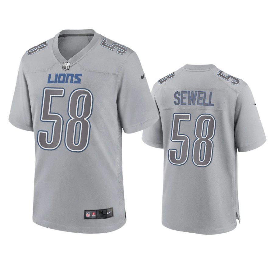 penei sewell lions atmosphere fashion game gray jersey