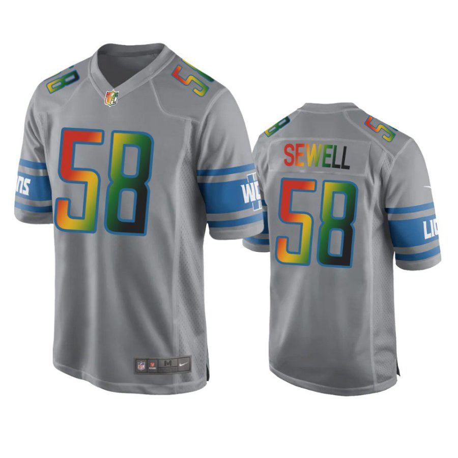 penei sewell lions silver juneteenth freedom day jersey