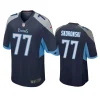 peter skoronski titans game navy jersey