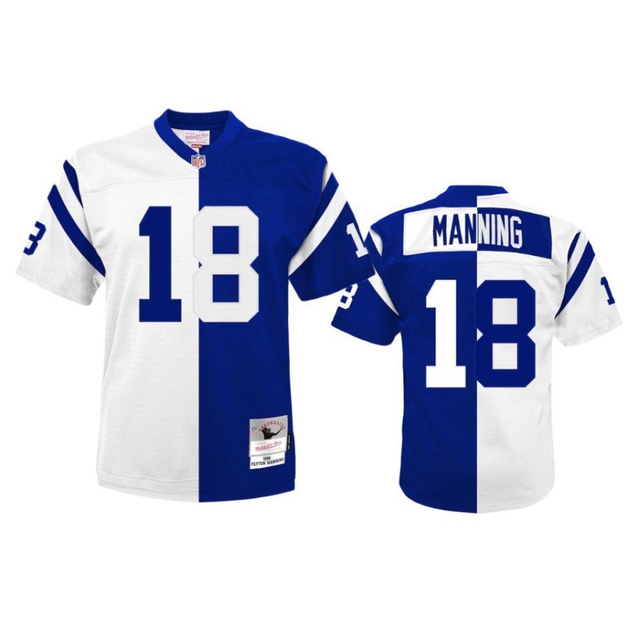 peyton manning colts royal white split legacy replica jersey 0a