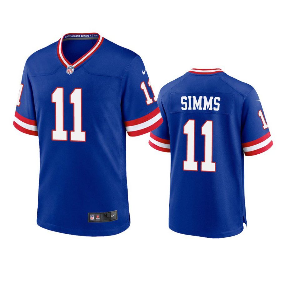 phil simms giants classic game royal jersey