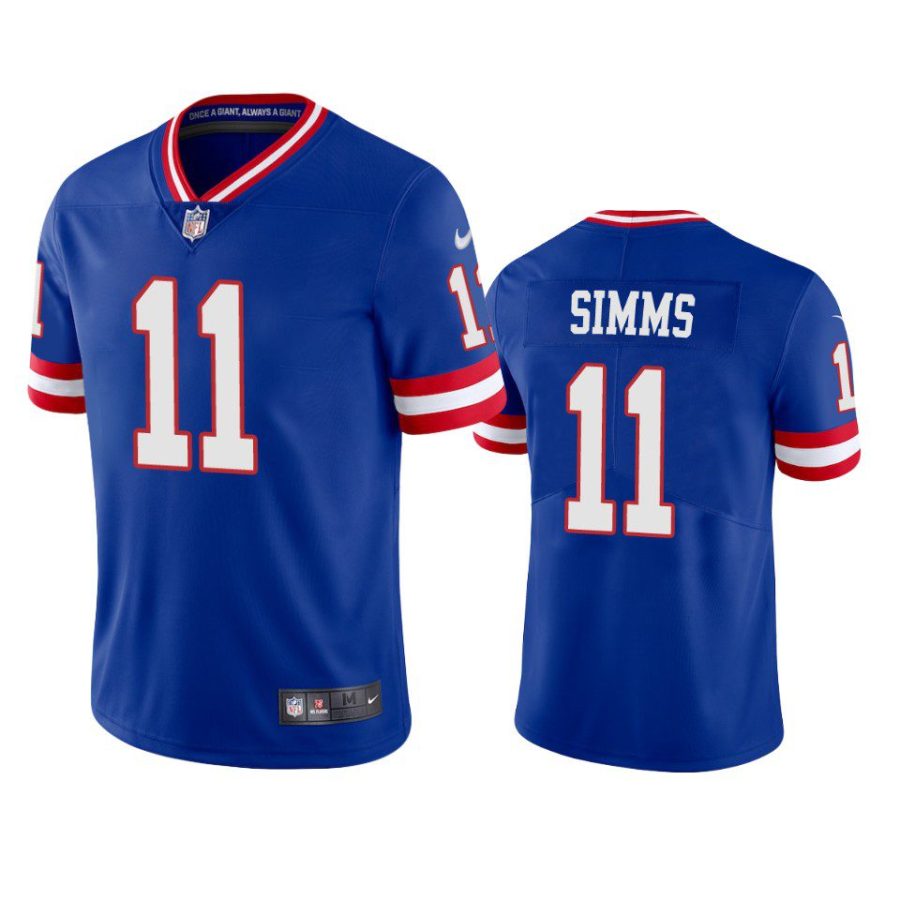 phil simms giants classic vapor limited royal jersey