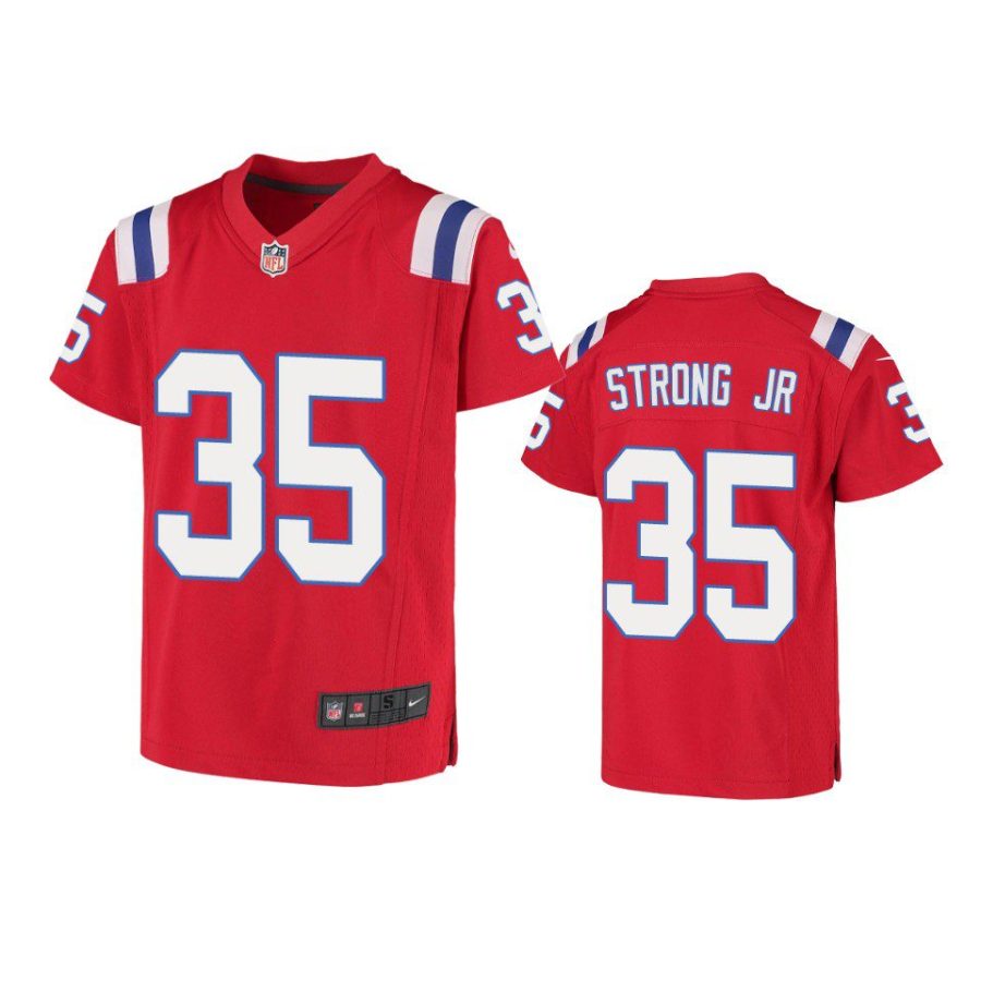 pierre strong jr. game youth red jersey