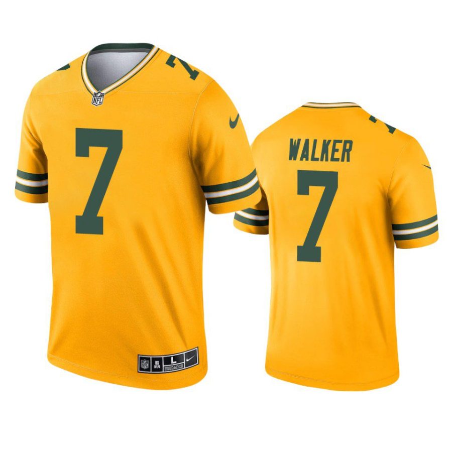 quay walker packers inverted legend gold jersey