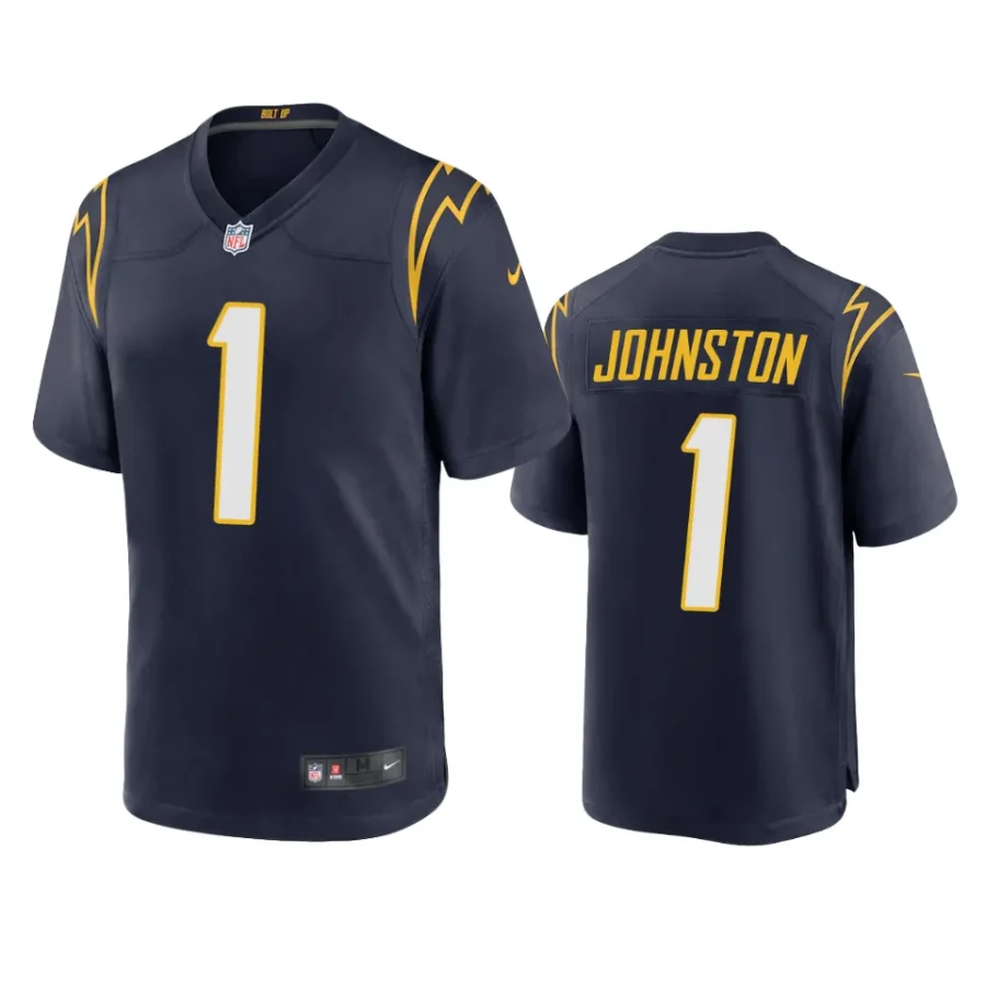 quentin johnston chargers navy alternate game jersey