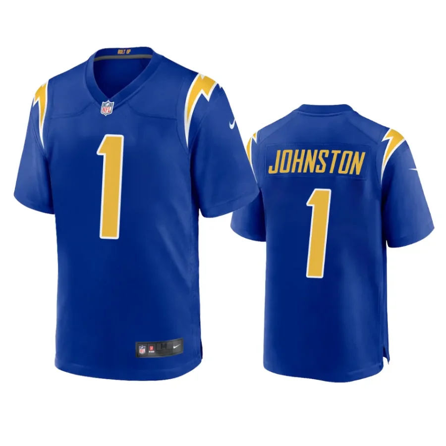 quentin johnston chargers royal alternate game jersey