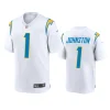 quentin johnston chargers white game jersey