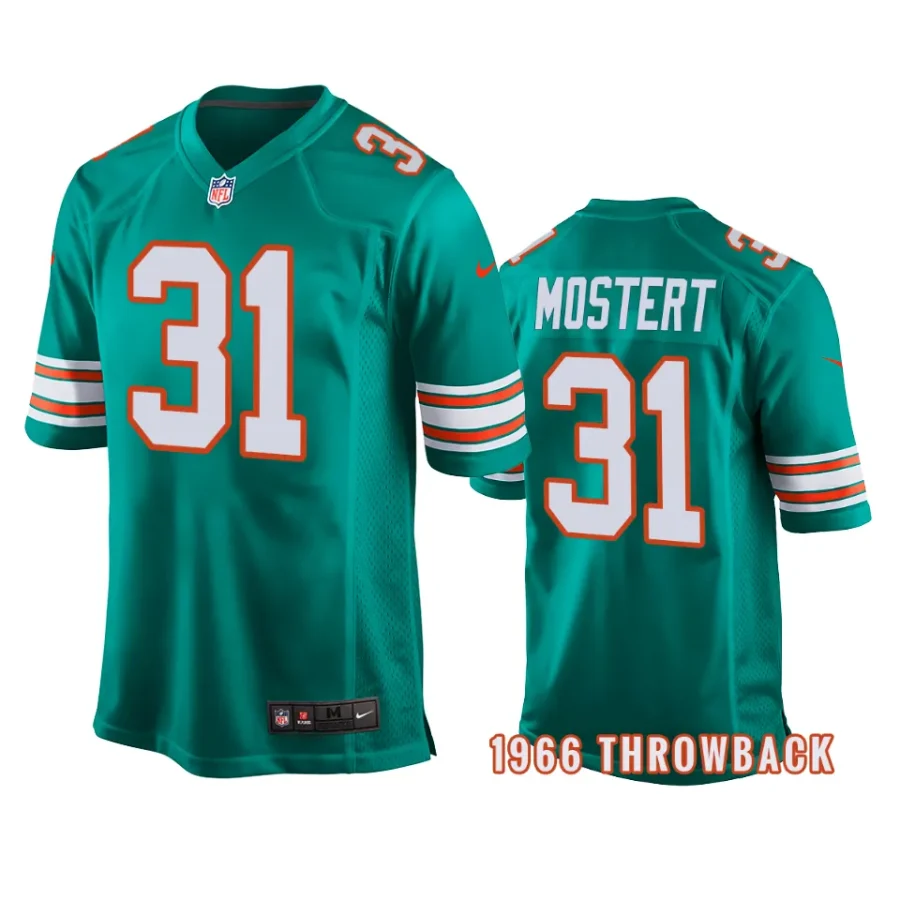 raheem mostert dolphins aqua 1966 throwback jersey