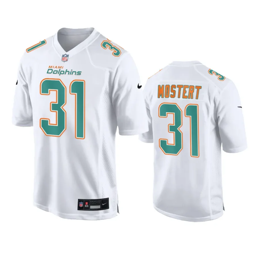 raheem mostert dolphins fashion game white jersey