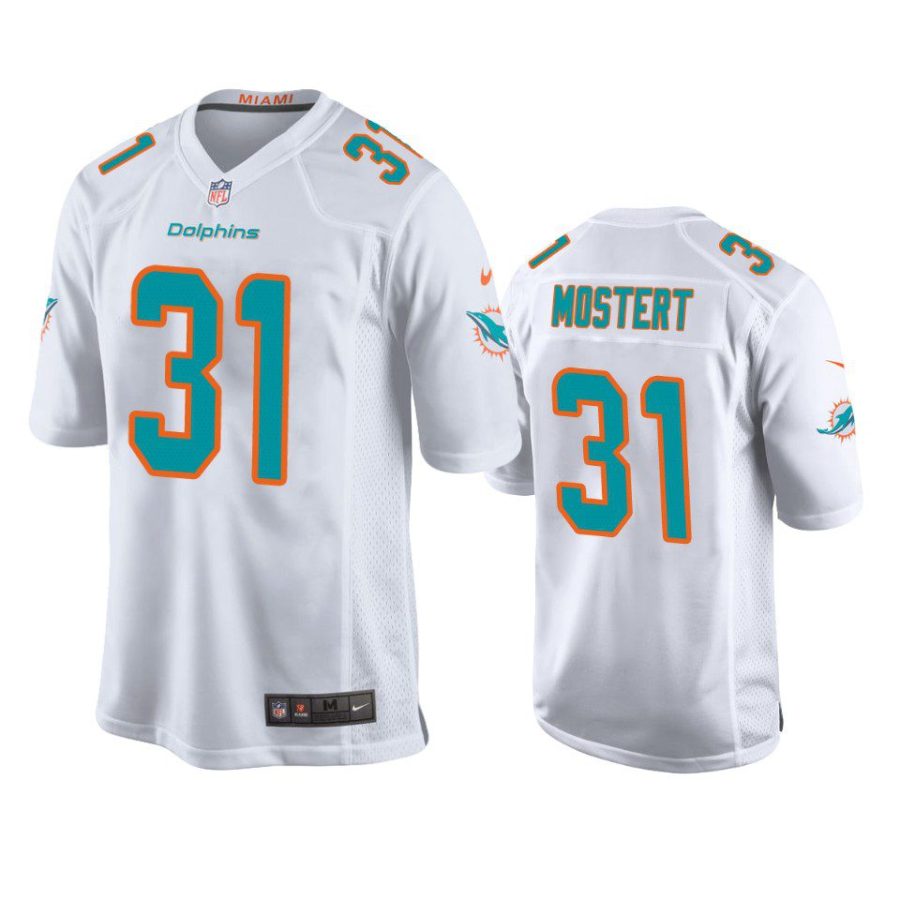 raheem mostert dolphins game white jersey