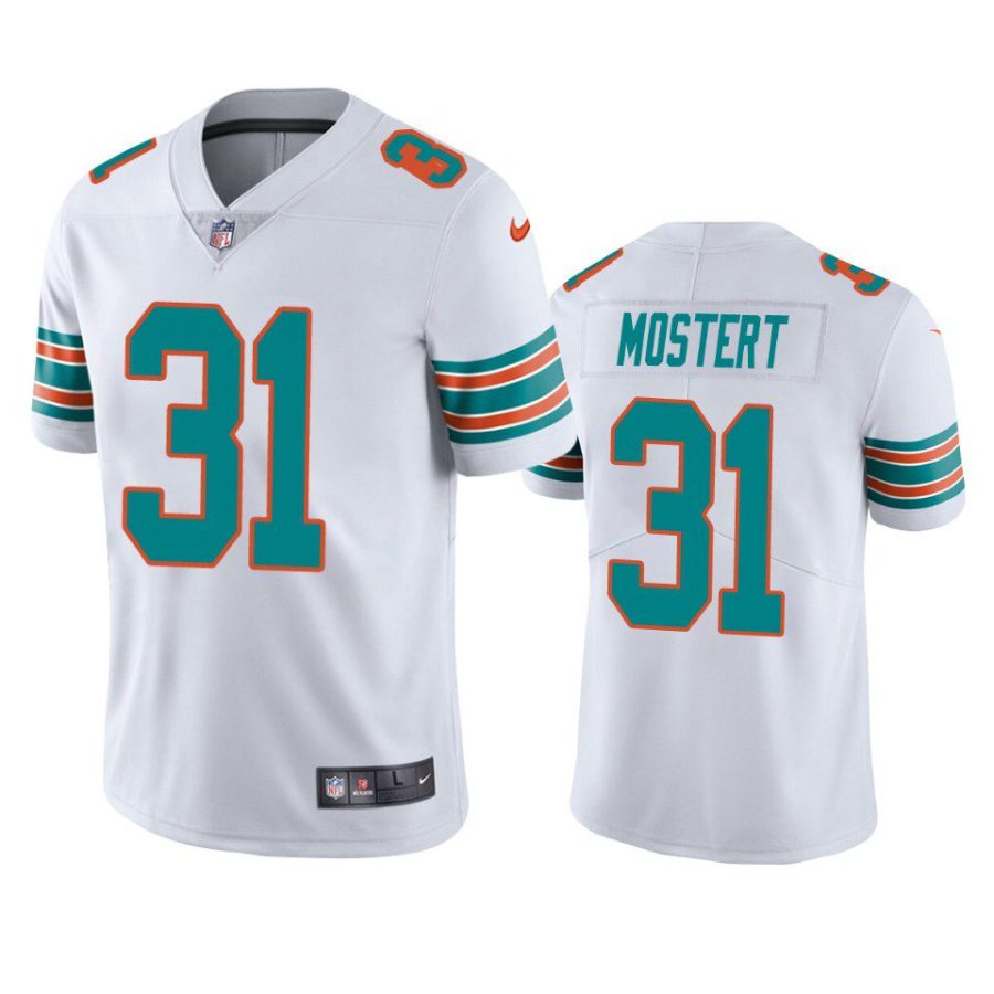 raheem mostert dolphins white vapor jersey