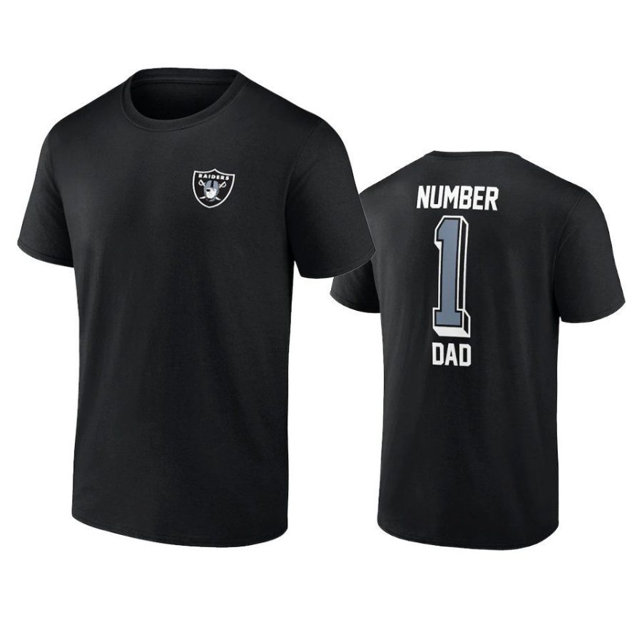 raiders black fathers day number one dad t shirt