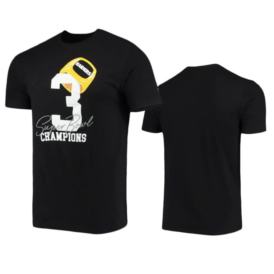 raiders black local count rings t shirt