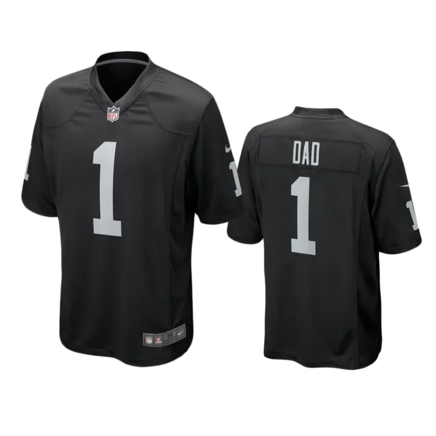 raiders black number 1 dad jersey