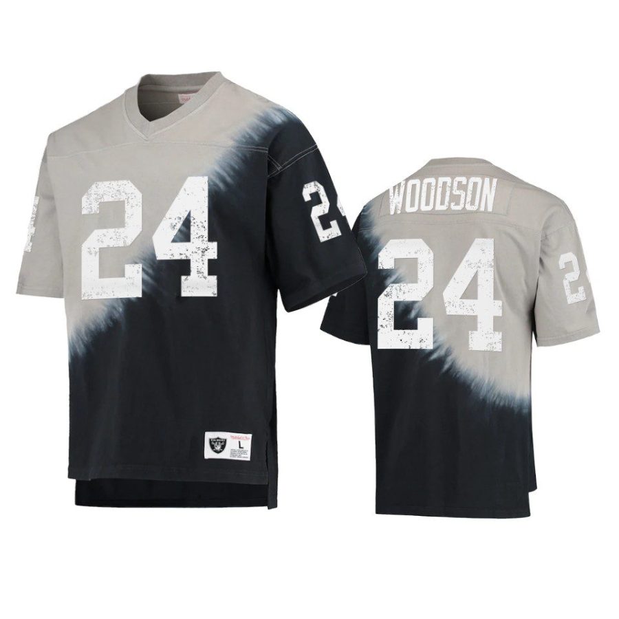 raiders charles woodson black silver retro t shirt