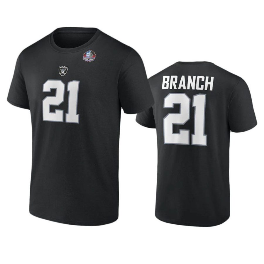 raiders cliff branch black hall of fame name number t shirt