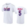 raiders divine deablo white super bowl lviii trophy dimension t shirt