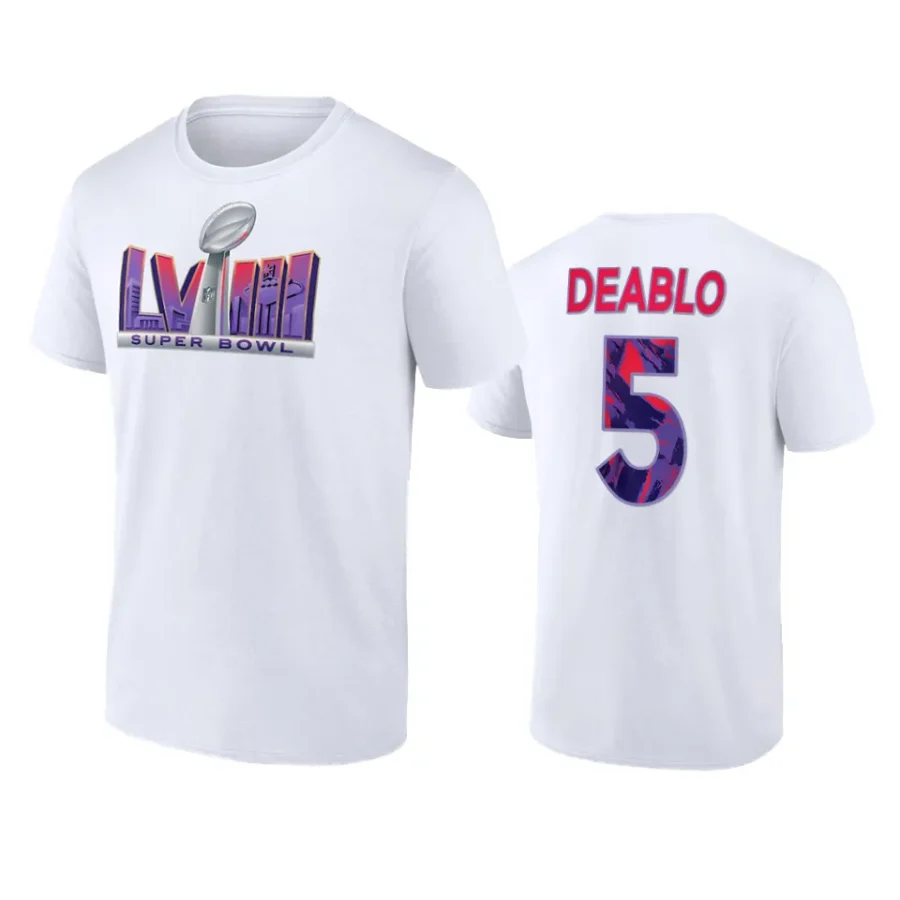 raiders divine deablo white super bowl lviii trophy dimension t shirt