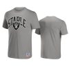 raiders gray staple logo lockup t shirt