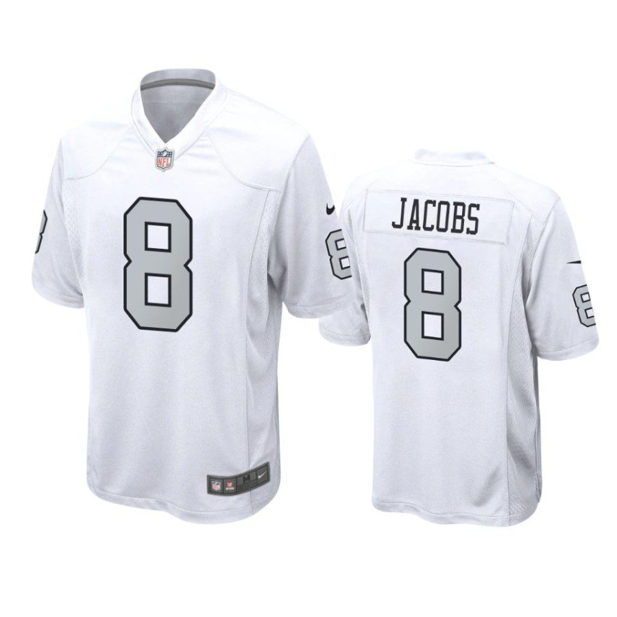 raiders josh jacobs alternate game white jersey