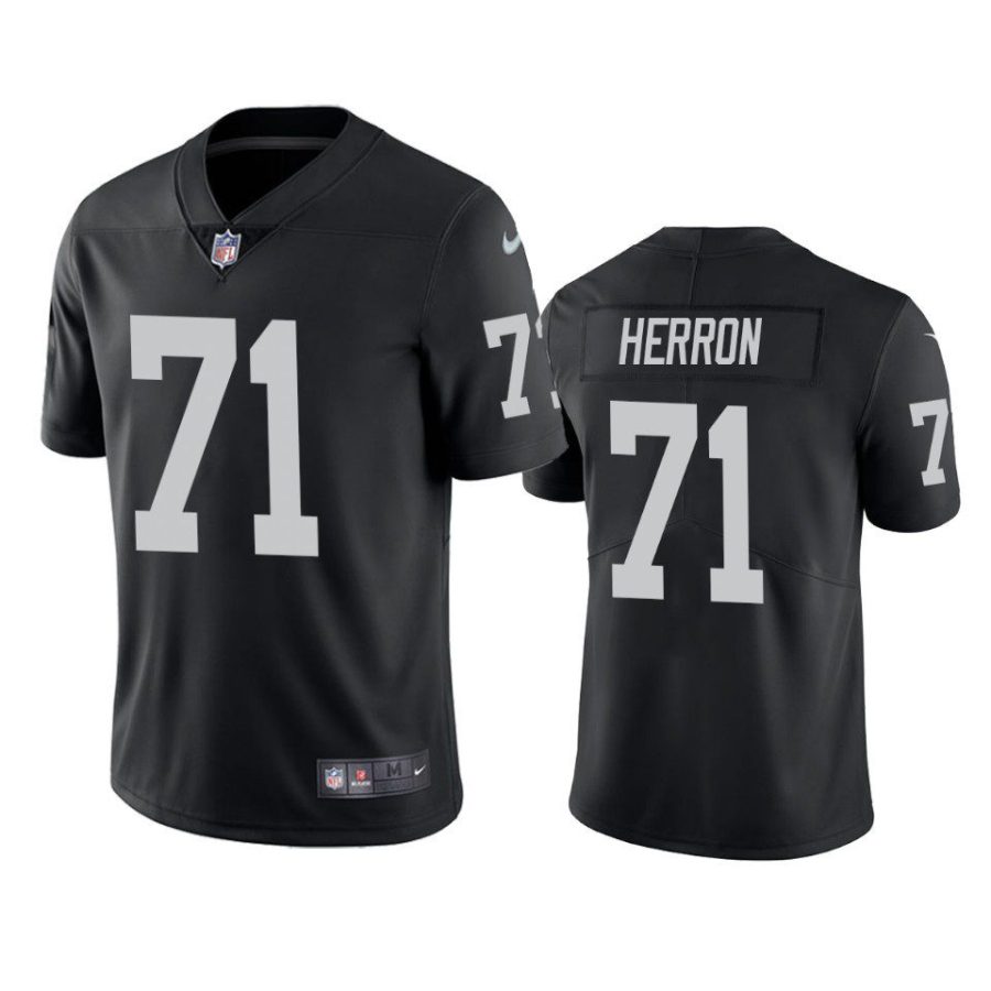 raiders justin herron black vapor limited jersey