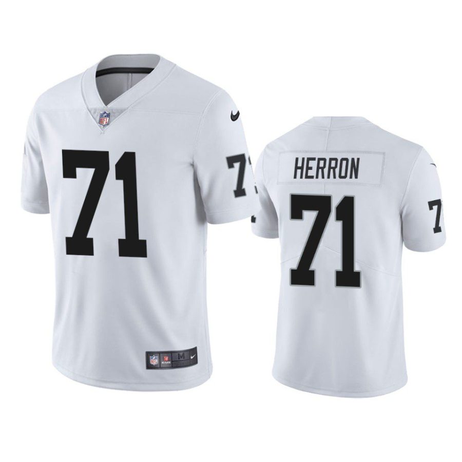 raiders justin herron white vapor limited jersey