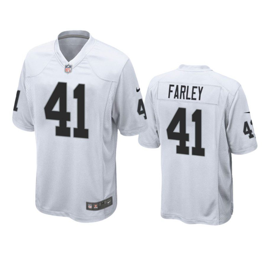 raiders matthias farley game white jersey