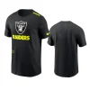 raiders volt black t shirt