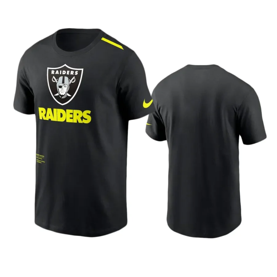 raiders volt black t shirt