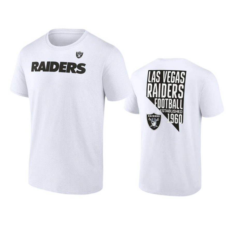 raiders white hot shot state t shirt