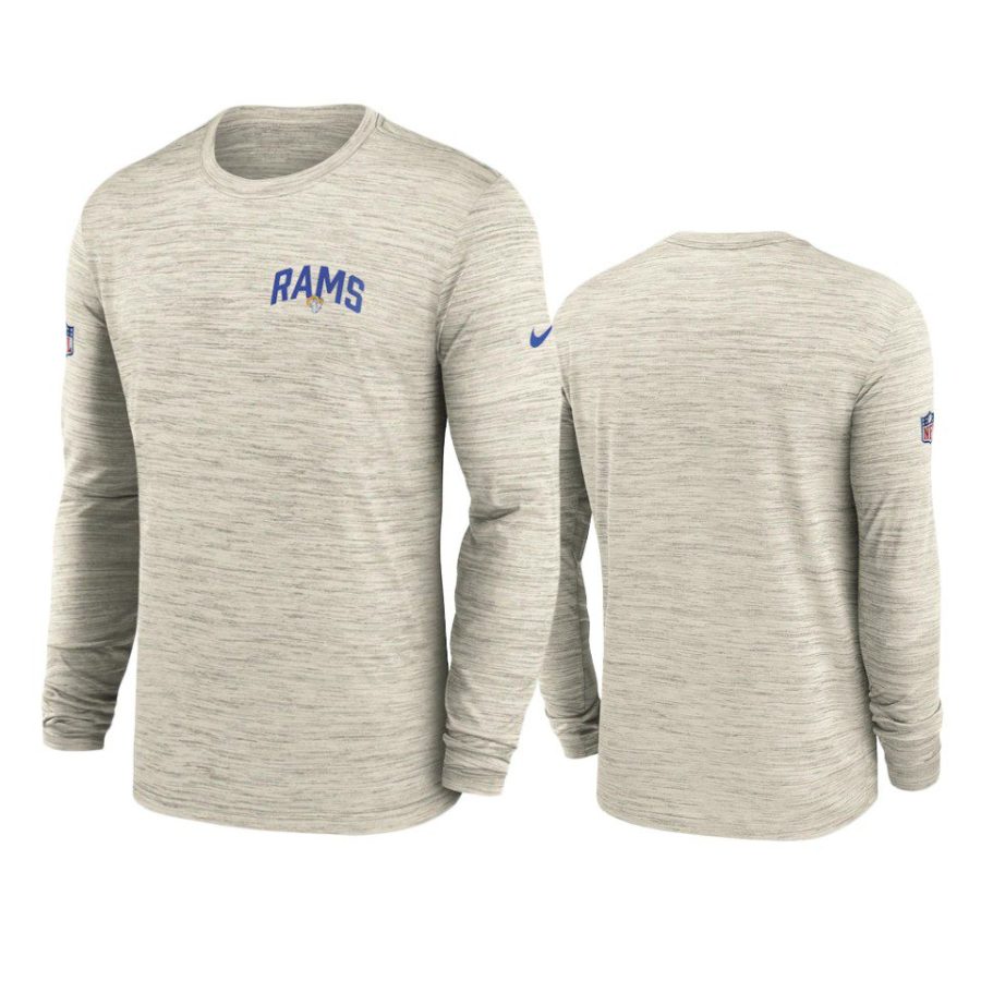 rams cream velocity athletic stack long sleeve t shirt