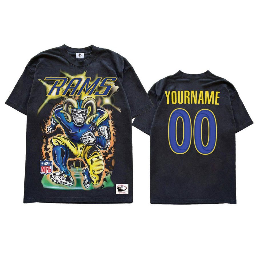 rams custom black draft day warren lotas x nfl x mn t shirt