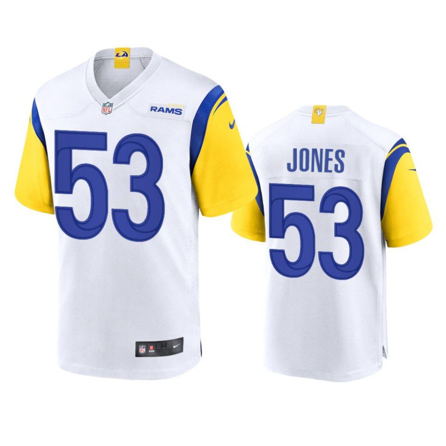 rams ernest jones alternate game white jersey