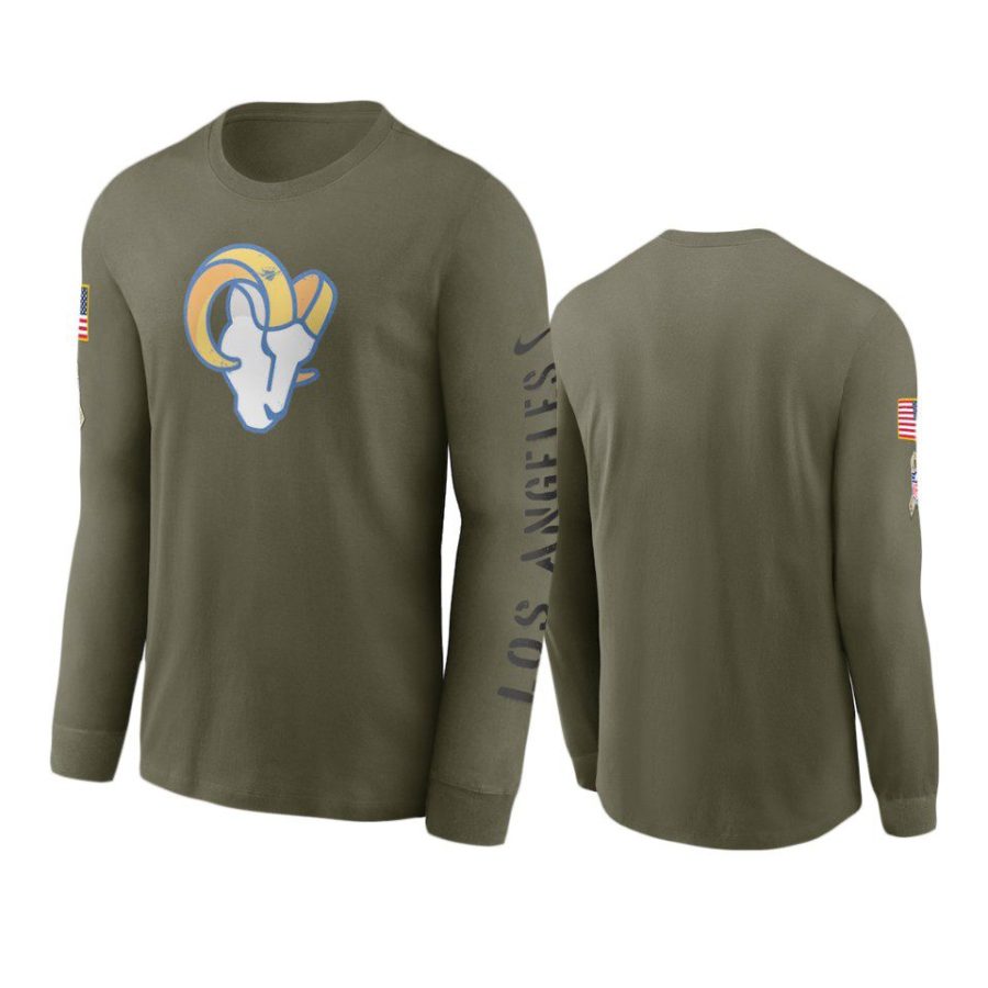 rams olive 2022 salute to service long sleeve t shirt